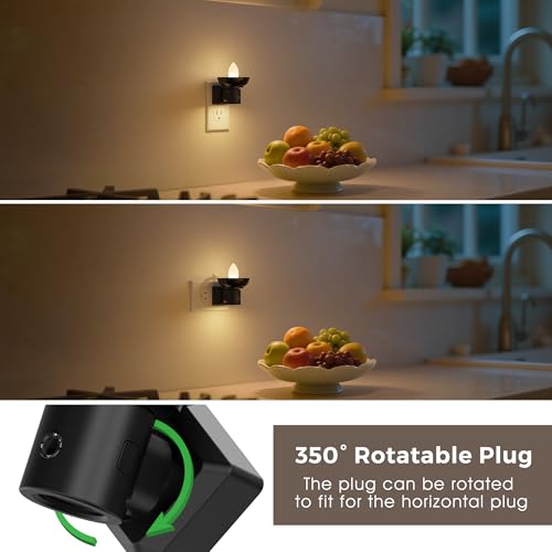 Image of L LOHAS LED Night Light, 2 Pack Night Lights Plug into Wall, 3000K Warm White, Farmhouse Barn Plug in Light with Dusk to Dawn Sensor, for Bedroom, Bathroom, Kitchen, Hallway