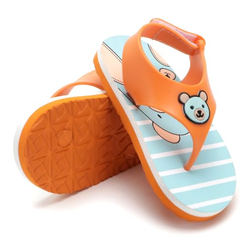 Image of Duosoft Kids Flip Flop Sandals with Bear Motif, Slippers for Baby Girl and Baby Boy, Indoor and Outdoor Slipper for Kids with Strap (K-402)