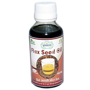 flax seed oil pure for hair & skin alsi seeds weight loss growth ayurvedic massage-100 ml. pack of 1