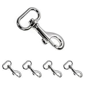 Ganzoo Drehgelenk Karabinerhaken Schwarz 4 Stück