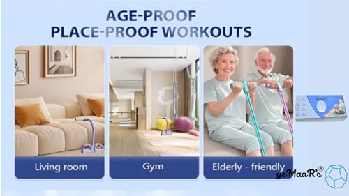 Image of yeMaaR's 6 tube Exercise Equipment Set Tummy Trimmer Yoga Pedal Puller Resistance Band Tube Stretching Band Pilates & Home Workout Equipment for Men & Women Fitness Weight Loss Strength Training Gear