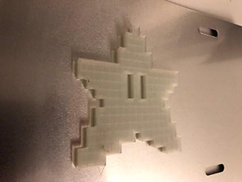 Invincible Star Mario in 3D - Grey with White Glow in the DARK Automotive License Frame Insert - Super