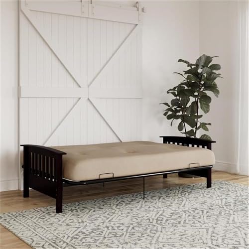 Dhp DZ41392 Laurel Full Size Espresso Wood Arm Futon Frame thumb #4