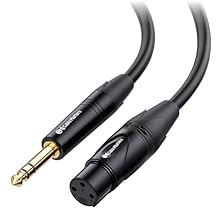 Balanced female XLR to Jack cable connects a shotgun or condenser Mic with a male XLR connector to an equipment with a balanced 1/4 inch TRS jack Pro grade performance with oxygen-free copper (OFC) conductors to deliver pristine sound with this TRS t...