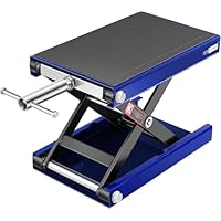 BJTDLLX Motorfiets hefbrug, motorkrik, hydraulische schaarlift, quadlift, quadlift, montagebok, motorhefbrug, hydraulische krik, max. 680 kg (blauw