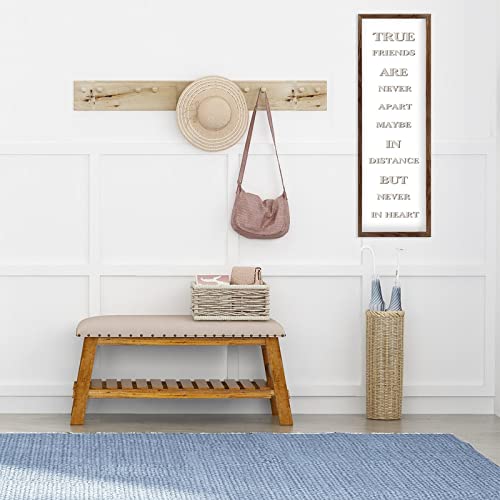 Décoration murale rustique salon plaque bois cœur 15x50 - 3