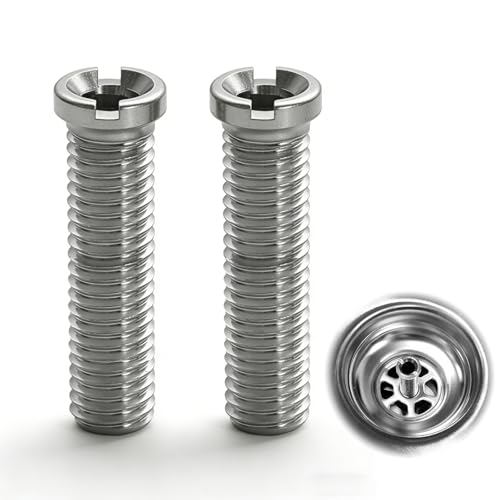 Jetstream 2 Piezas Hueco para Fregadero, M12×45mm Tornillo Hueco para Fregadero, Tornillo Huecos para Válvula de Desagüe, para Reemplazar los Tornillos del Filtro del Fregaderos de la Cocina