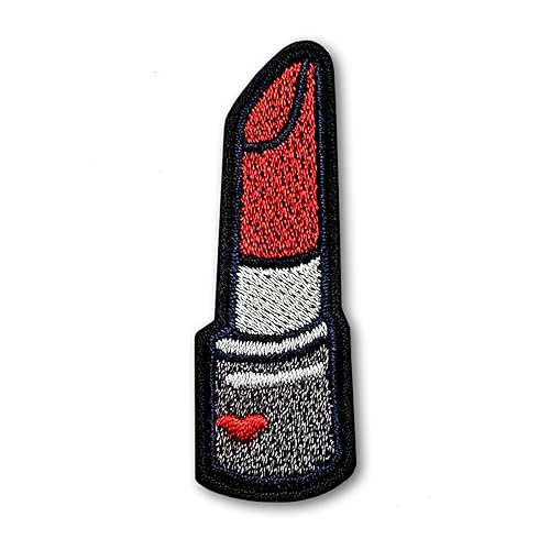 Patchicon4u Sexy Red Lipstick Pretty Cosmetic Make Up Girls Lady Mouth Cute Iron on Sew on Embroidered Applique Patch for Jeans Jackets Clothing