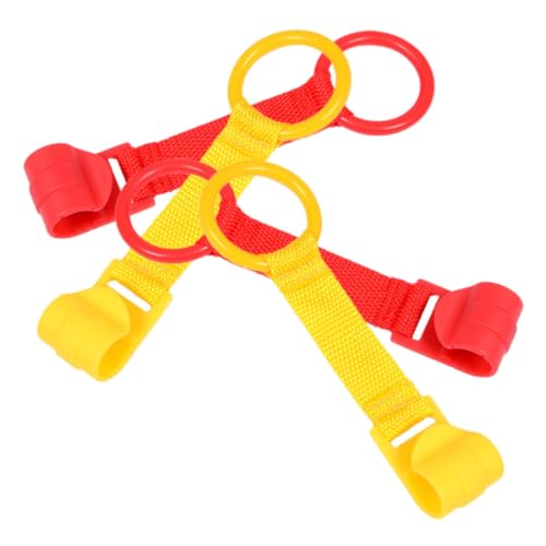 HOOTNEE 4pcs Baby Pull Up Rings for Toddlers Portable Learning Standing Pull Rings Handheld Walking Assist Tools for Newborns and Infants Lightweight and Easy to Use
