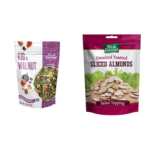 image for Fresh Gourmet Crunchy Salad Topping Bundle , Sliced Almonds, 3.5 Ounce