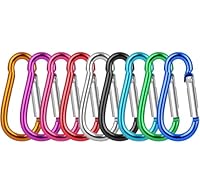 9 Stück Karabiner Klein Schlüsselanhänger Mini Karabinerhaken Karabiner Schlüsselanhänger Bunt Aluminium für Outdoor Camping Zuhause Wandern