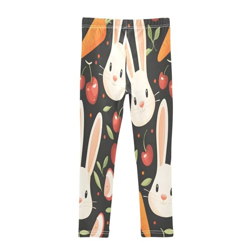 Toddler Girls Leggings Printed Yoga Pants Leggings Carrots Cherries and Rabbit Faces for Kids2