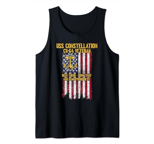 Official USS Constellation CV-64 Aircraft Carrier Veteran Camiseta sin Mangas