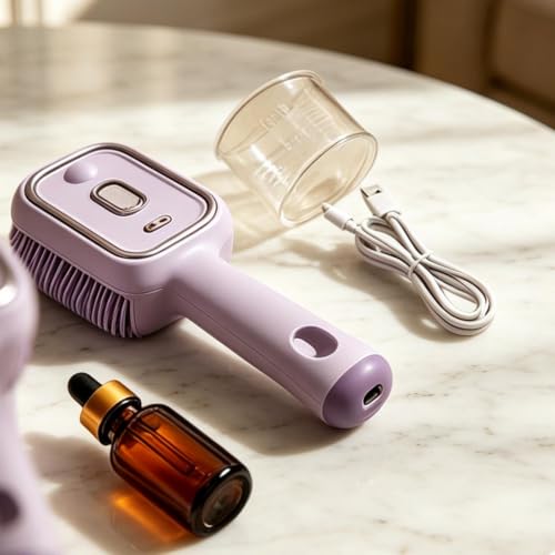 Peine masaje autolimpiante para desenredar el cabello sin tirones 3