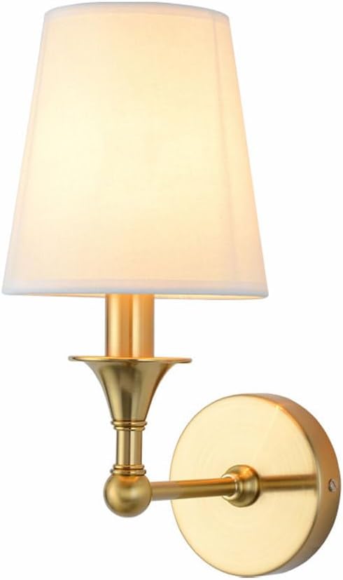 Dining Room Wall Light Fixture Retro Style White Fabric Wall Sconce Nordic 1- Light E14 Bedside Wall Mount Light Indoor Night Lamp for Children Bedroom Kid's Room Bright Wall Lamp for Hallway