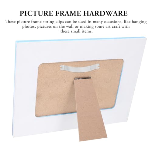 Image of STOBOK Picture Frame Backing Spring Clips 50Pcs Stainless Steel Frame Hardware DIY Picture Framing Tools for Hanging Photos and Artwork