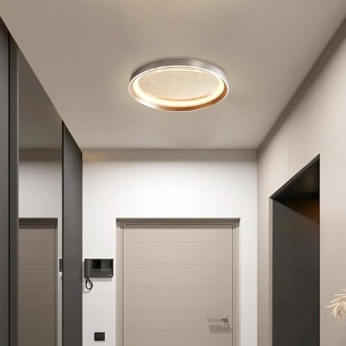 Plafonnier LED rond dimmable lustre contemporain télécommande luminaire - 6
