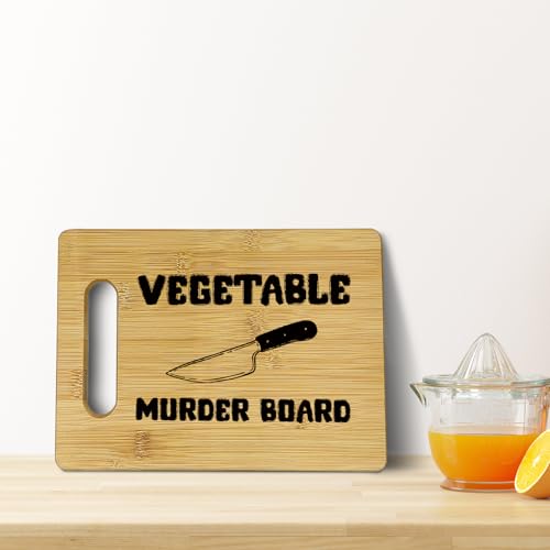 Tablas de cortar divertidas para cocina, tabla de bambú para vegetales, tablas decorativas y humorísticas para cocina, ideal como regalo para inauguración de hogar miniatura 5
