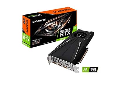 TFGAJKKKKK GeForce RTX 2080 Ti Turbo OC 11G (rev. 2.0) Graphics Card with Turbo-Style Fan, 11GB 352-bit GDDR6 GDDR6 Memory, GV-N208TTURBO OC-11GC REV2.0 Video Card