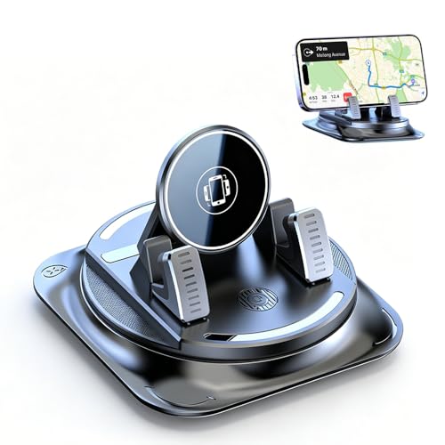 Car Phone Holder 360 Degree Rotation 2026 New Dashboard Phone Holder Adjustable Universal Car Phone Mount for Car Magnetic Interiorcar Navigation Mount for Drivers (1PC)