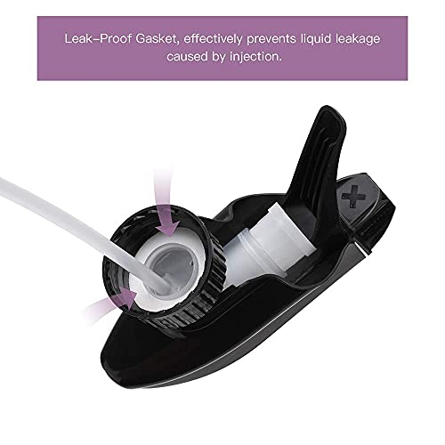 ericotry Ersatz-Sprühköpfe aus Kunststoff, passend für 28/410 Flaschen, 227 ml, 473 ml, 6 Stück, Schwarz , 22 mm