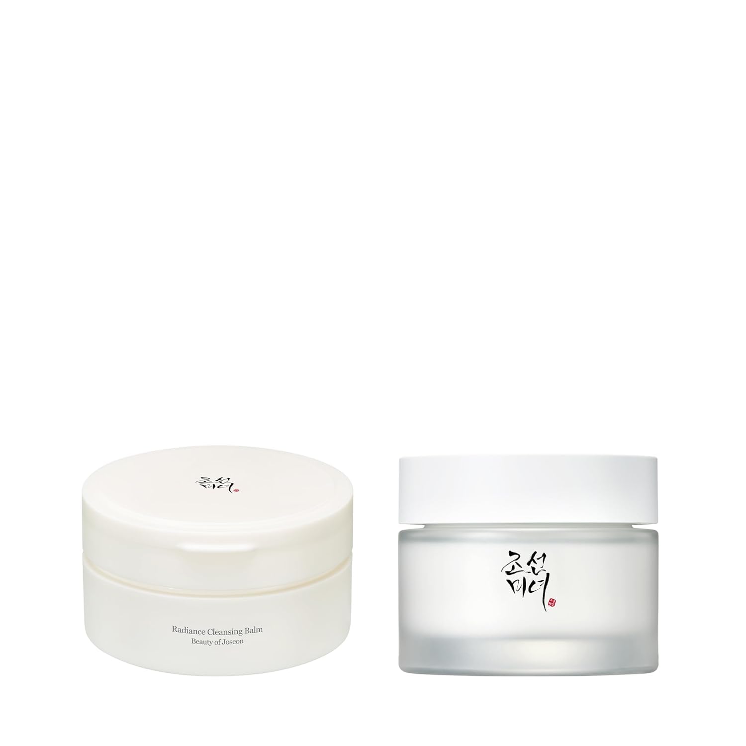 Beauty of Joseon Radiance Cleansing Balm (100ml, 3.38 fl.oz.) with Dynasty Cream Hydrating Face Moisturizer (50ml, 1.69 fl.oz.), Korean Skincare