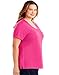 Just My Size Women's Plus-Size Cooldri s/V-Neck, Amaranth, 2X