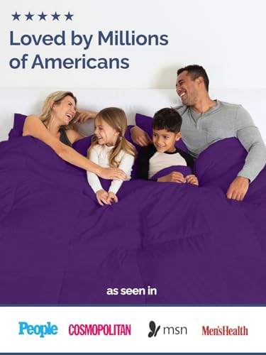 Image of Full Size, Purplec & Lavender Alternative Down Comforter - Warm, Lightweight & Breathable Hotel Quality Bedding Set for Men, Women, Kids & Teens - All Season Cooling Microfiber Duvet Insert Comforter