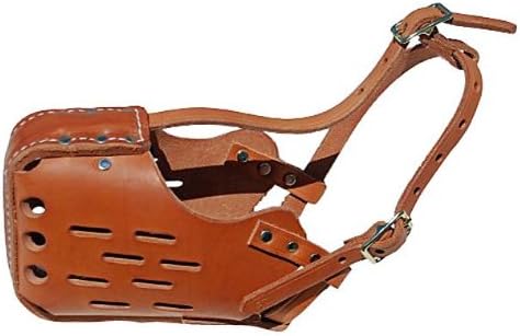 Signature K9 Standard Leather Muzzle, Large, Tan