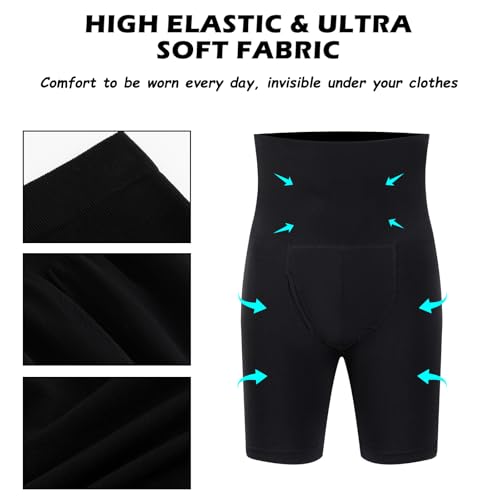 Tummy Control Shapewear Compression Shorts - Waist Compression for Men, High Waist Mens Tummy3