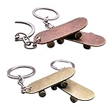 Toyvian Schlüsselbund | Mini Skateboard Form Schlüsselring Anhänger 4St