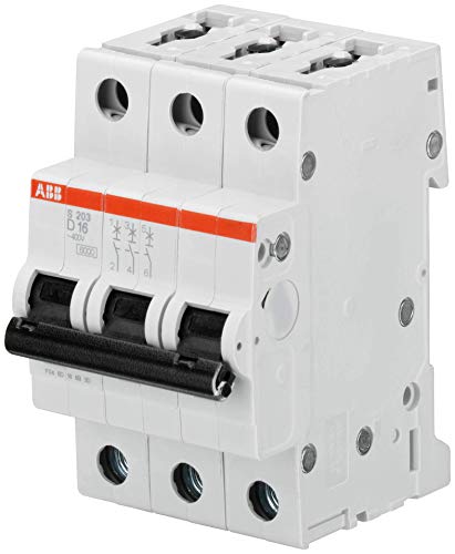 ABB S203 D16 disjoncteur 3 pôles courbe D avec pouvoir coupure 6KA