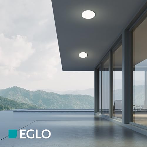 Plafonnier extérieur LED avec détecteur Approdo Eglo blanc IP54