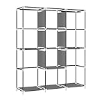 Wardrobe Storage Closet Clothes Portable Wardrobe Storage Closet Portable Closet Organizer Portable Closets Wardrobe Closet Organizer Shelf Wardrobe Clothes Organizer Standing Closet Gray - Image 4