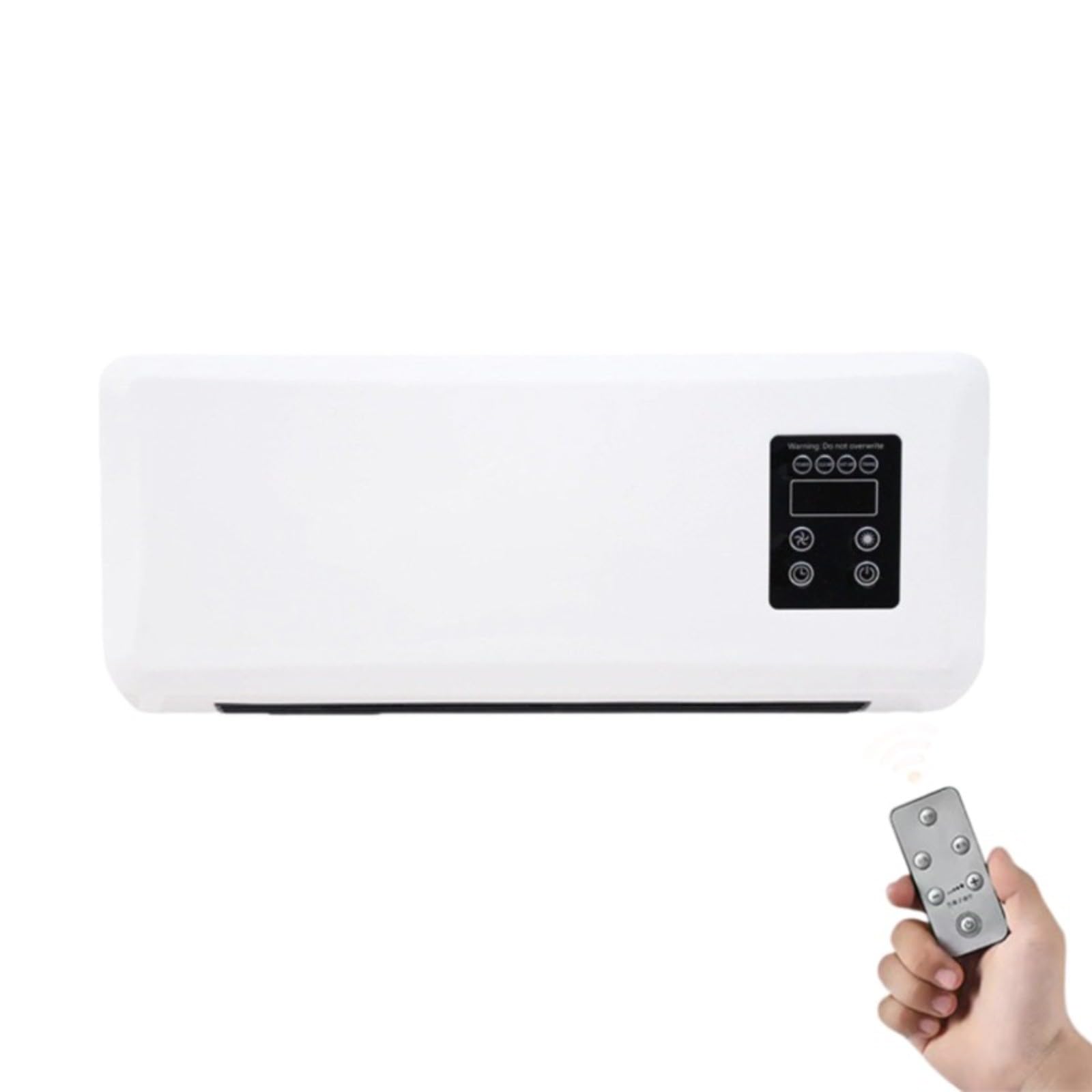 Ventilatore per condizionatore d'aria da parete, unità di riscaldamento e raffreddamento 2 in 1, silenzioso, piccolo AC per camera da letto e bagno, bianco (standard bianco)