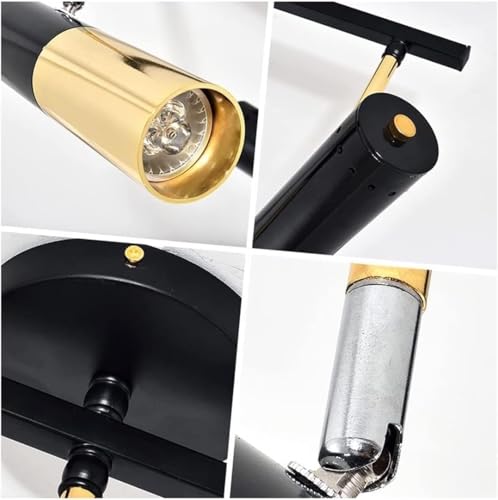 Lámparas de pared champagne D rail con detalles metalizados sofisticados 6