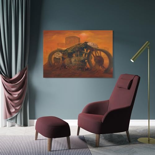 Œuvres d'art sur toile Untitled Painting 8 Zdzislaw Beksinski grand format encadré - 4