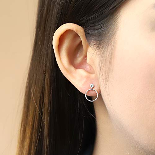 Boma Jewelry Sterling Silver Circle Drop Post Earrings3