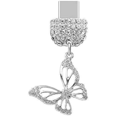 ELISE & FONDA TP229 Type-C USB Charging Port Crystal Anti Dust Plug Cover