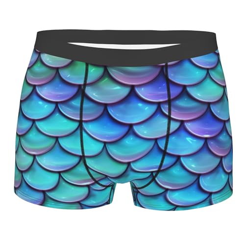 CUTEDWARF Mermaid Tail Men's Underwear Boxer Shorts Men Boxer Briefs Mens Printed Brief