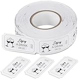 Zonon 500 Stück Getränke-Spielsteine, Aufschrift 'This Drink is on us', Tickets, Hochzeitskarten, Veranstaltungen, Token für Hochzeiten, Partys, für Getränke, Partyzubehör (zarter Stil)