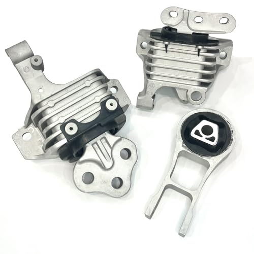 3PCS Engine Motor Mount & Transmission Mount fit for Jeep Cherokee 2.4L 2014-2019 2015-2019 Chrysler 200 2.4L Replacement for OE 68418876AB 68164709AF 68190606AF 68164709AG 68418876AA A5847 3380