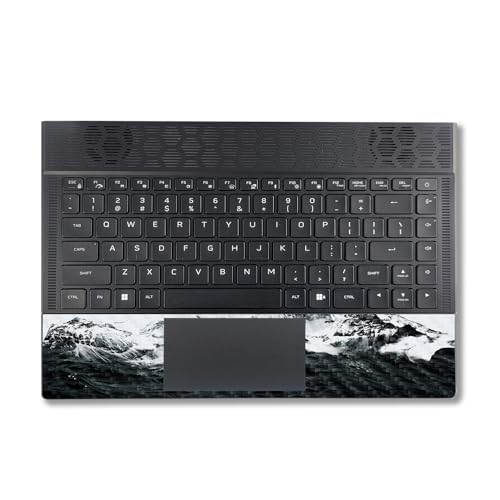 Image of MightySkins Carbon Fiber Skin Compatible With Alienware X14 R2 (2023) Full Wrap Kit - Mountain Waves | Protective Durable Textured Carbon Fiber Finish | Easy To Apply & Change Styles | Made in the USA