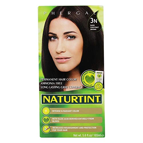 Naturtint Permanent Hair Color 3N Dark Chestnut Brown (Pack of 1), Ammonia Free, Vegan, Cruelty Free, up to 100% Gray Coverage, Long Lasting Results
