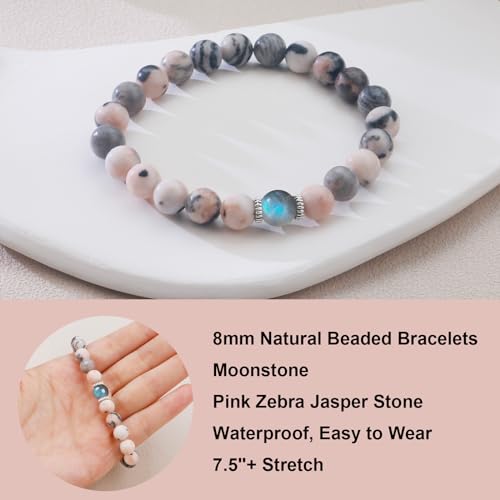 SERENEY-Daughter-Gifts-from-Mom-Dad-Daughter-Bracelet-as-Christmas-Gifts-for-Daughter-Pink-Beaded-Bracelets-as-Daughter-Birthday-Gifts-Daughter-Jewelry-as-Stocking-Stuffers-for-Teens-Girls-Adult