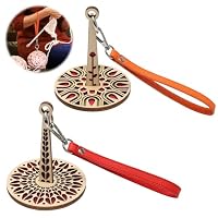 Porte-Fil Poignet, Support Pelote de Laine Portable Rotation à 360°, Dévidoir de Laine Hexagonal en Acrylique, Empêche Emmêlement et Désalignement, Cadeaux pour Amateurs D'artisanat