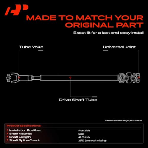 A-Premium Front Drive Shaft Driveshaft Assembly Compatible with Polaris Ranger Crew 570 570-4 900 900-5 900-6 1000 Diesel, Ranger Crew XP 900 1000, Ranger Diesel HST, 2014-2020, Complete Prop Shaft by A-Premium - Used condition - Image 3