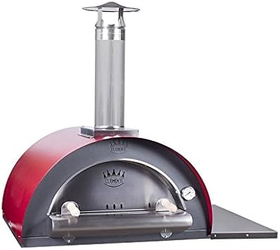 Forno a legna da esterni Pizza Clementi comfortcook - grande zona di  cottura 60 cm x 80 cm - colore rosso : Amazon.it: Giardino e giardinaggio