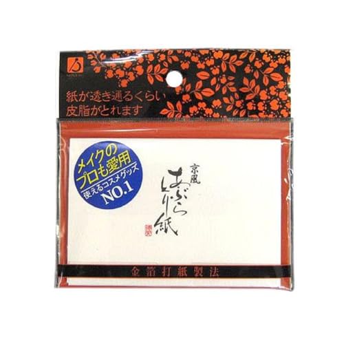 【10個セット】 徳安 京風 あぶらとり紙 FP-381 金箔打紙製法 携帯用 まとめ買い お肌に優しい 最高級 繊維 高密度 メイク お化粧直し 皮脂 吸収 メイク直し