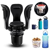 Esolnk Car Cup Holder Expander Adapter Adjustable Upper & Base, Compatible 18-64 oz with Nalgene, Ye